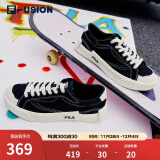 FILA FUSION斐乐女鞋帆布鞋女 低帮板鞋POP轻质帆布鞋休闲运动鞋女 黑-BK 36.5