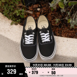 VANS范斯官方 经典款Authentic黑色经典款高街复古帆布鞋 黑色 36