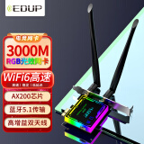 翼联AX200芯片WIFI6无线网卡5G双频3000M炫彩RGB PCI-E台式机专用网卡  蓝牙5.1 EP-9636LS