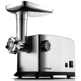 Tenfly家用绞肉机绞馅机灌肠机 香肠灌肠器电动小型商用搅肉机碎肉机全自动多功能打肉机搅碎机打馅机 GF 不锈钢机身 家用加强版800W 标配+切菜器 15L