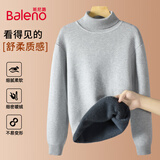 班尼路（Baleno）半高领毛衣男冬季潮流加厚加绒男士针织衫休闲内搭青少年打底长袖