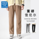 JEANSWEST LIFE真维斯美式休闲裤男春秋季380G重磅雪尼尔潮牌长裤男士直筒裤子