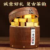 七春安化黑茶500g便携金花茯砖茶湖南特产茶叶中秋教师节送长辈礼物
