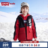 Levi's李维斯儿童外套加绒秋冬款男女童工装风衣童装防风夹克 正黑色 （偏窄建议拍大一码） 160/76(L)