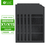 万创 适配科沃斯扫地机器人X1 OMNI/Pro配件集尘袋清洁液抹布拖布滚刷耗材边刷滤网专用清洁剂 【X1OMNI/Pro/TURBO】夹碳版滤网5个