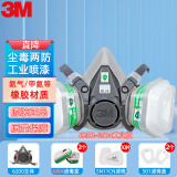 3M6200防毒面具面罩口罩 防氨/甲醛气体 6200+6004+10片过滤棉