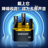 施索（SHISUO）无线麦克风领夹式主播直播专用录音设备收音麦器小蜜蜂户外采访抖音降噪短视频设备 一拖二【安卓-Type-c接口】专用 S16S