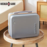 WEOBGR SABRE瑞士军刀14寸超轻手提行李箱化妆箱女迷你小旅行箱轻便12寸登机箱 流光银【ABS防刮磨砂+密码锁】 14英寸 【可登廉价航空】