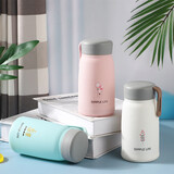 Jidaocook新款双层小Q水杯 便携时尚创意卡通防烫玻璃杯 小Q水杯 350ml 【随机色】1个