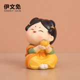 伊文兔（THE RABBIT IVEN）创意国风手机支架办公室小摆件西安伴手礼文创礼物生日礼物实用 唐仕女摆件-柿柿如意