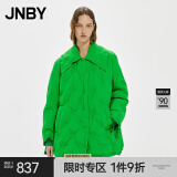 江南布衣（JNBY）冬季羽绒服小爱心翻领oversize风白鸭绒系扣简约休闲5M0C11110 323/碧绿色 M