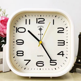 北极星闹钟净音大数字老人时钟现代简约学生桌面闹表儿童卧室床头台座钟 北级星 大号正方形（白色）扫秒 五号电池