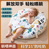爱婴树防吐奶斜坡垫婴儿斜坡枕头0-1-3岁宝宝安抚枕喂奶神器儿童豆豆枕 【森林王国】A类双面 可拆洗 科学15°设计/透气不闷/柔软亲肤