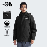 The North Face北面冲锋衣男户外保暖羽绒内胆三合一冲锋外套88RK 黑色/4H0 XXL