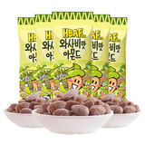 芭蜂韩国进口零食蜂蜜黄油扁桃仁坚果炒货杏仁巴旦木干果休闲零食五袋 山葵味扁桃仁 35g*5袋
