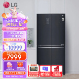 LG 530L升十字对开门电冰箱  风冷无霜节能变频 一级能效电脑控温 双风多维风幕保鲜 超大容量家用 【双风系养鲜系列黑色】F521MC18