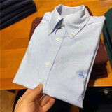 布鲁克斯美国布鲁克斯兄弟Brothers男士长袖衬衫商务休闲衬衣扣领牛津纺棉 布克长袖衬衫浅蓝 XL 180-200斤