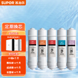 苏泊尔净水器滤芯适用于DU2U3/UU01 PP棉超滤膜颗粒活性炭滤芯后置活性炭滤芯全套滤芯专用原装滤芯 5支全套滤芯