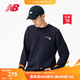 NEW BALANCE NB 官方卫衣男款圆领休闲运动长袖套头衫 BK MT03911 S