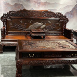 祥蕴阁红木家具印尼黑酸枝 (学名:阔叶黄檀）沙发实木家具明清古典客厅大卷书沙发组合 家具意向金，付清尾款后发货。 组合