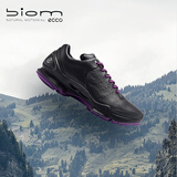 爱步（ECCO）BIOM C户外运动鞋 登山鞋牛皮老爹鞋女鞋运动鞋 黑色/黑色/深紫色80046356784 39