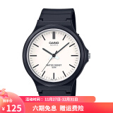 卡西欧（CASIO） 男女手表 学生运动简约石英中性小黑表 百搭休闲时尚小表盘 MW-240-7E 43mm表盘