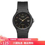 卡西欧（CASIO） 男女手表 学生运动简约石英中性小黑表 百搭休闲时尚小表盘 MW-59-1E 34mm日历款