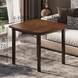 丘林瑟四方桌客厅吃饭桌学习桌家用小方桌小户型实木茶桌抽屉正方形餐桌 桌子长60宽60高75