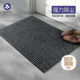 quatrefoil 地垫入户门垫进门脚垫厨房卫浴防滑吸水垫子 40*60cm双条纹