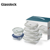 Glasslock饭盒冰箱收纳盒保鲜盒高硼硅玻璃套装家用上班族耐热礼盒装 6件套