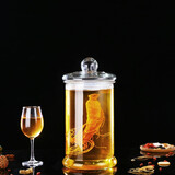 加厚无铅泡酒瓶带龙头选配15斤玻璃泡药酒坛无铅酵素桶加厚酿酒罐多种可选 15斤裸瓶无孔无龙头底座