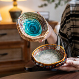 悠瓷（youcci）精致料理餐厅小菜碟异形高足陶瓷甜品小吃碟子个性创意火锅调味碟 5英寸冰裂四脚异形碟-混色两只装