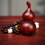 紫檀木雕貔貅财神葫芦龙龟福袋汽车挂件木质文玩随身手把件工艺品 葫芦