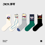 JKN袜子女中筒春夏薄款【原创设计】日系卡通可爱百搭潮设计无骨棉袜