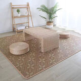 布迪思日式藤席竹编凉席地毯客厅夏季午睡榻榻米卧室宿舍地铺加厚爬爬垫 繁花【藤席】 200*300CM【客厅爬爬垫】