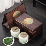 郭大侠茶叶礼盒装铁观音金骏眉小种红茶中秋节礼品父亲生日礼物送长辈 【山水画陶瓷礼盒】铁观音400克