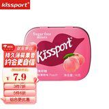 Kissport无糖薄荷糖 接吻糖 口气清新水果味薄荷糖 糖果 水蜜桃薄荷味16g 约40粒