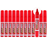 宝克（BAOKE）MP270红色油性记号笔大头笔粗头标记笔 可加墨 12支/盒