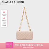 CHARLES&KEITH质感菱格链条小方钱包女包包女包生日礼物女CK6-10680924 Light Pink浅粉色 XS