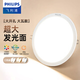 飞利浦（PHILIPS） LED筒灯高显防眩孔径75mm嵌入式天花过道三色孔灯超薄桶洞筒射灯 大光面10.5W【开孔120-135mm】 中性光4000k