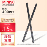 名创优品（MINISO）1.5毫米纤细自动眉笔防水防汗持久不易脱色初学者(灰棕色*2支)