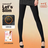 Let's slim2600G秋冬光腿神器连裤袜薄绒显瘦不透肉保暖塑形打底裤袜隐形袜 2600G黑色 踩脚 1双 均码