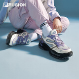 FILAFUSION斐乐潮牌赵露思同款女鞋EVA软糖厚底潮鞋新款休闲鞋老爹鞋 水滴灰/热爱紫-NR 37.5