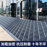 尊潮室外防滑垫拼接入户门地垫商场写字楼雨雪防尘进门户外台阶脚踏垫 单刷-灰底灰刷【十年踩不烂】 60*120CM