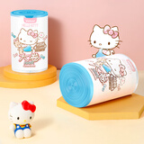 宜洁（yekee）抽绳垃圾袋蓝白色45*50cm100只1丝点断家用垃圾袋加厚大号KT-8172