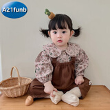 A 21 FUNB韩版婴儿衣服春秋套装女宝宝洋派碎花上衣抱婴袋裤两件套婴幼儿爬 碎花上衣+抱婴袋裤 80 cm 10-16月约19-23斤