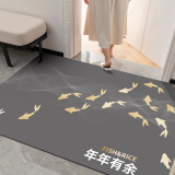尊潮 入户门地垫进门吸水脚垫防滑垫子进门口卫生间家用铺垫可定制 年年有余 40*60cm