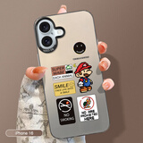 江铭 适用苹果16手机壳iphone16保护套全包防摔男女款创意保护壳彩银壳马里奥