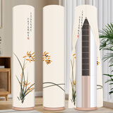 百菲立式空调防尘罩圆柱形柜机适用于格力美的海尔奥克斯圆形罩套 空谷幽兰【开机不取+双侧拉链】 圆柱高度175cm