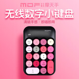 摩天手 X910 无线笔记本数字小键盘 USB无线键盘 迷你财务会计键盘 银行键盘 黑色混彩